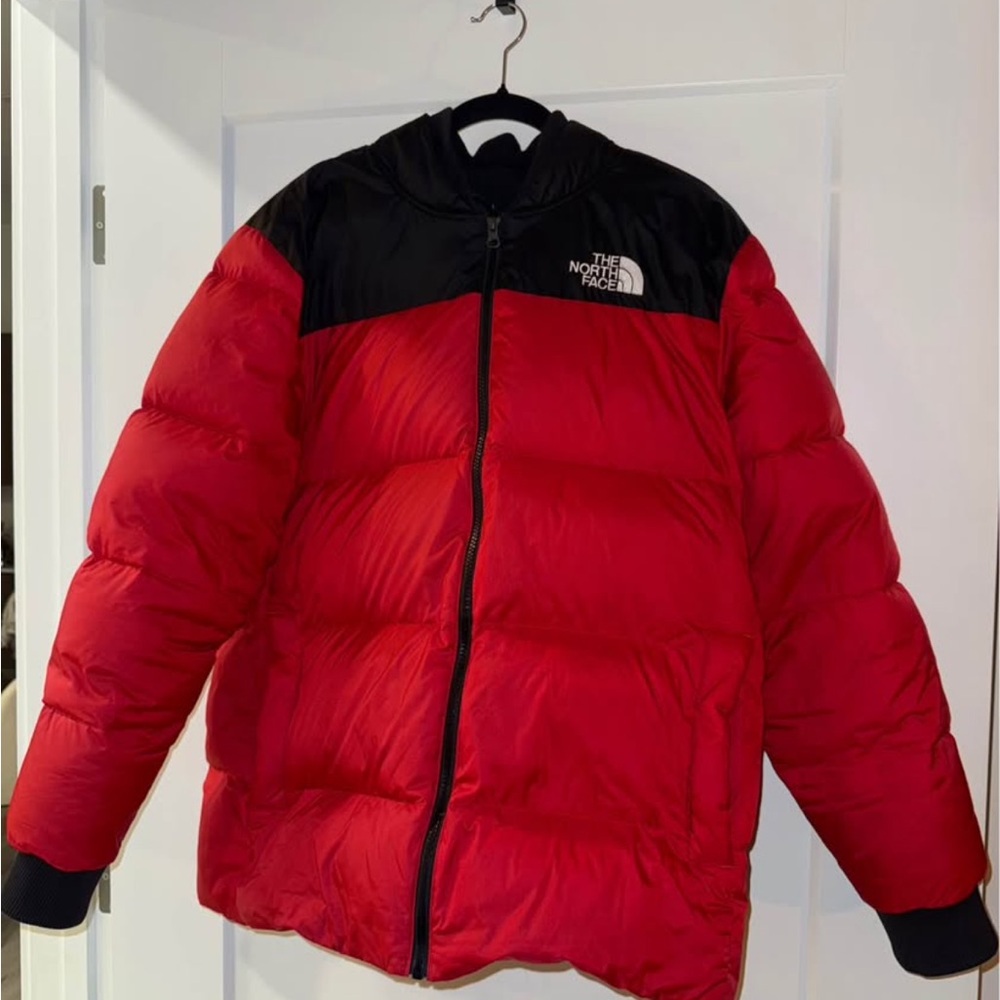 The North Face Men's Bold Red and Black Puffer Jacket